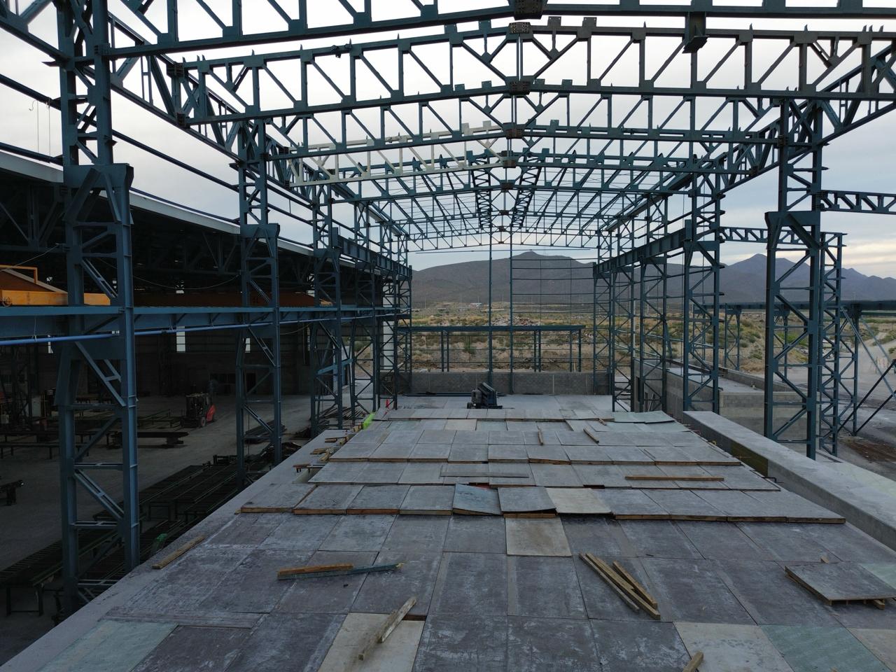 Avance de marcos y áreas interiores de la planta.